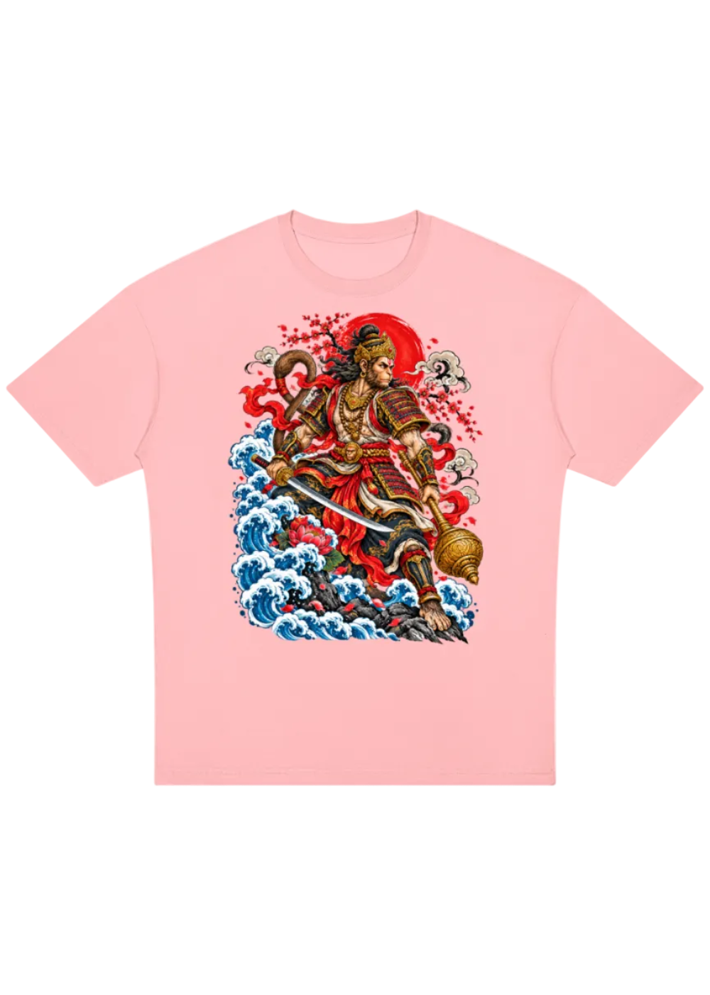 Lord Hanuman Samurai Oversized T-Shirt