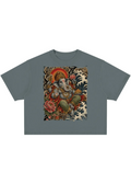 Japanese Tattoo Lord Ganesha Vintage Wash Boxy T-Shirt