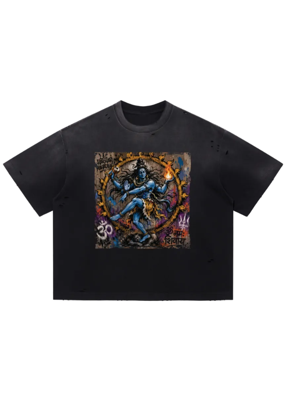 Shiva Nataraja Vintage Distressed Wash Tee