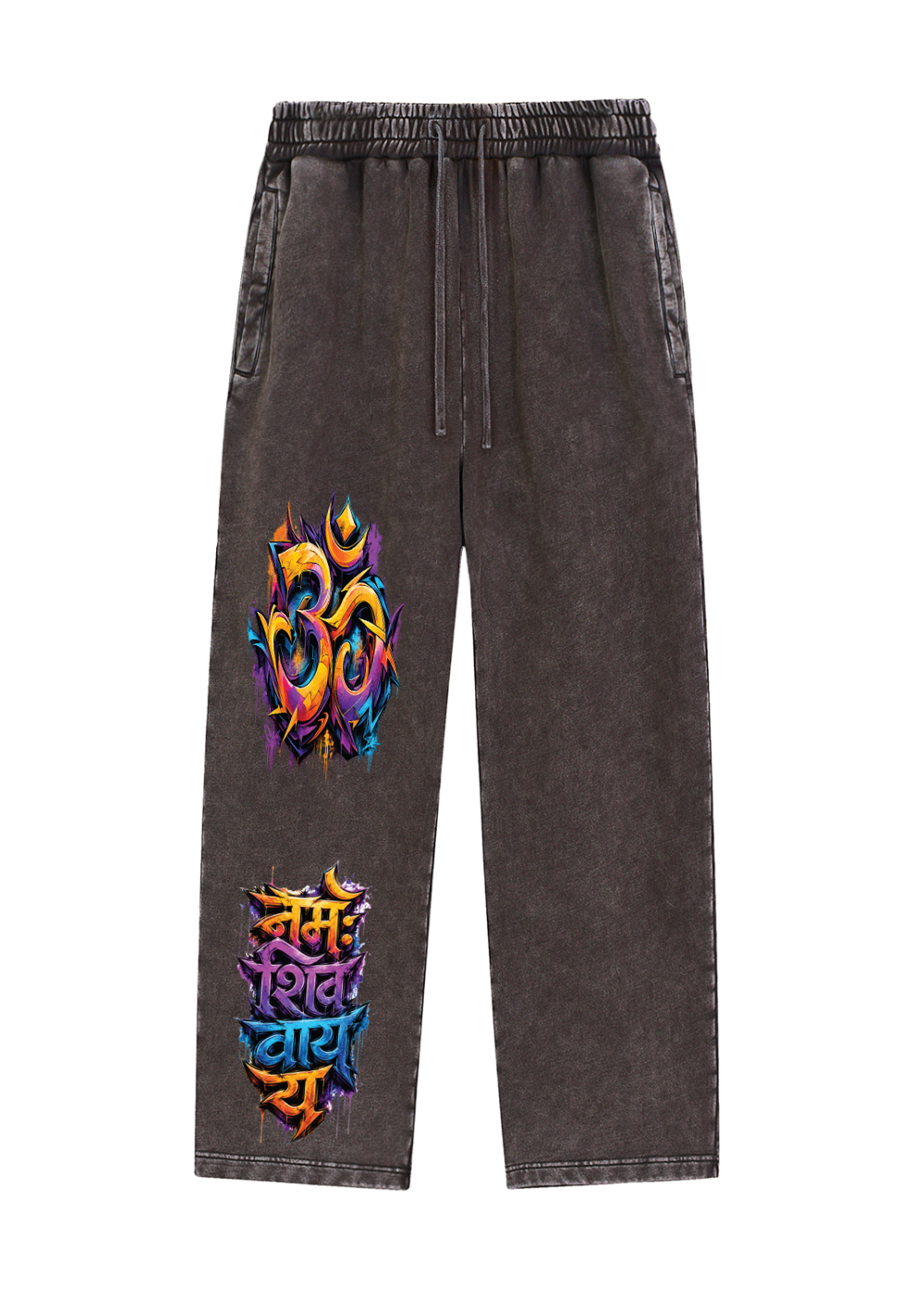 Om Namah Shivaya Graffiti Snow Wash Heavyweight Sweatpants
