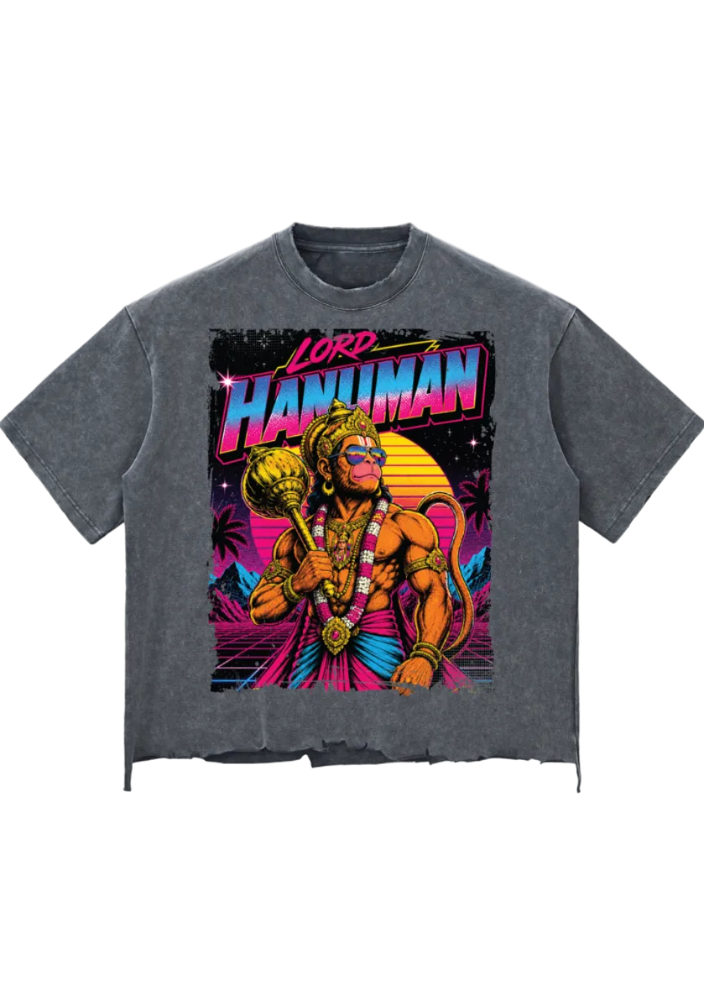 Lord Hanuman Synthwave T-Shirt