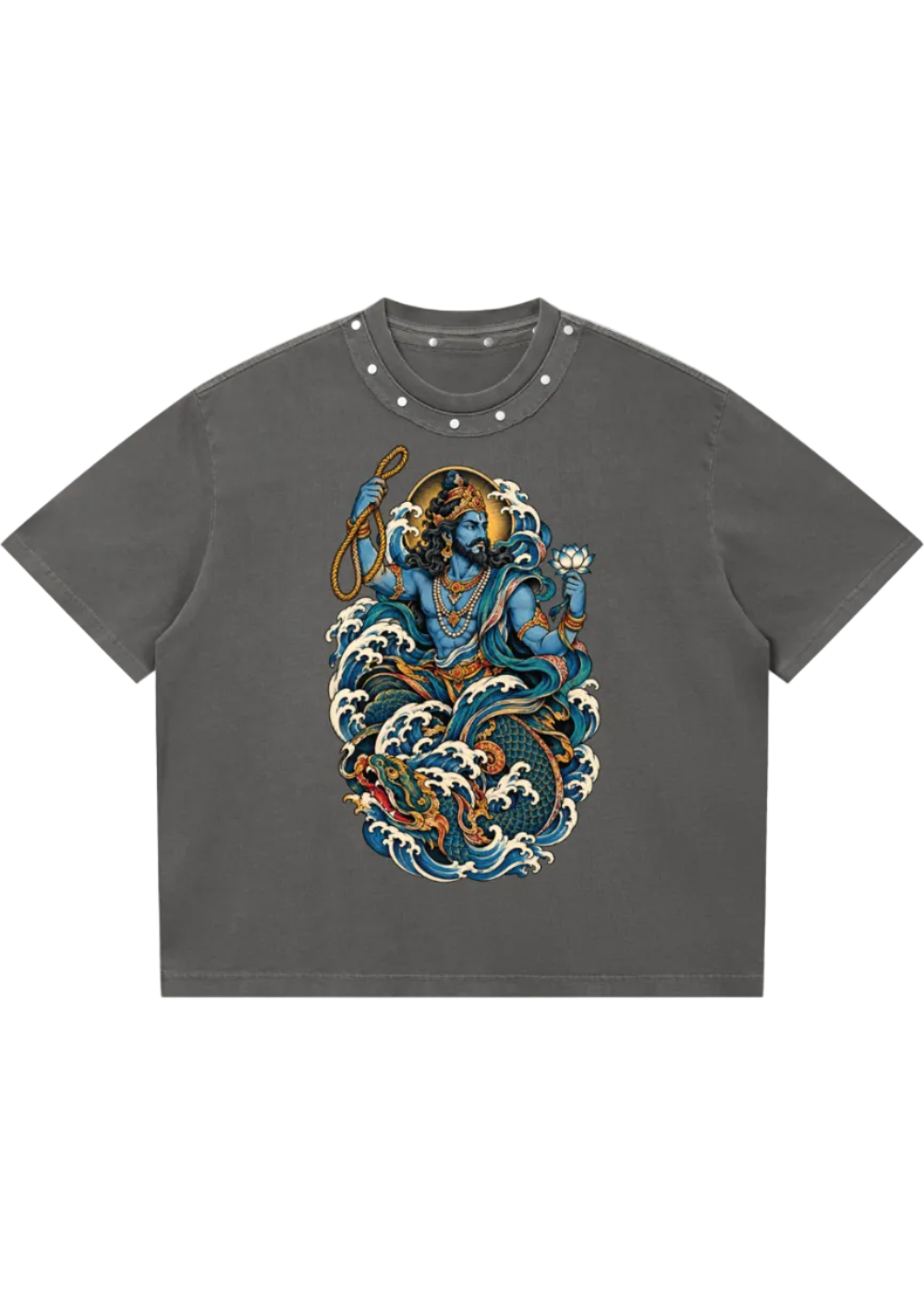 God Varuna Deva Washed Boxy T-Shirt