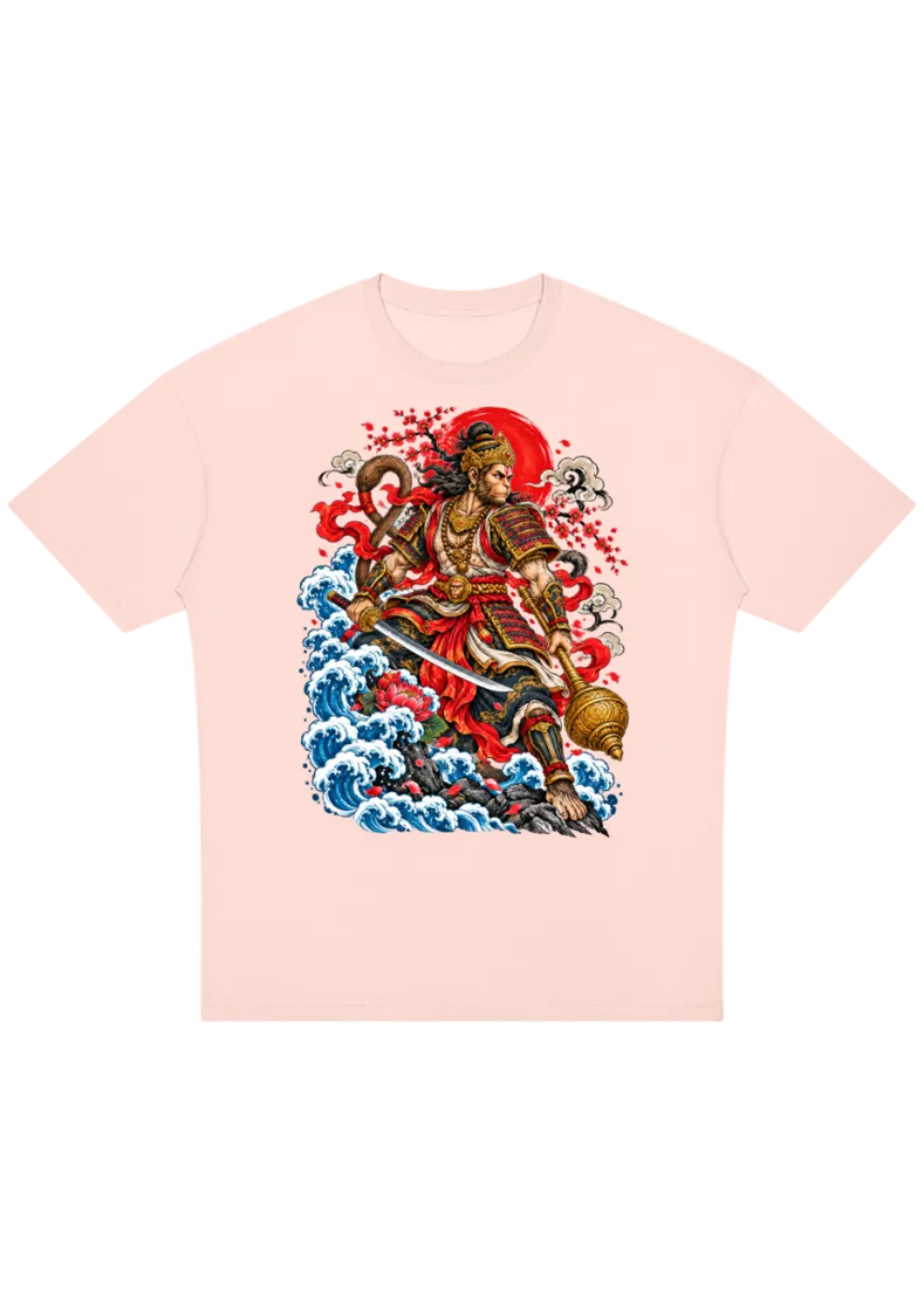 Lord Hanuman Samurai Oversized T-Shirt