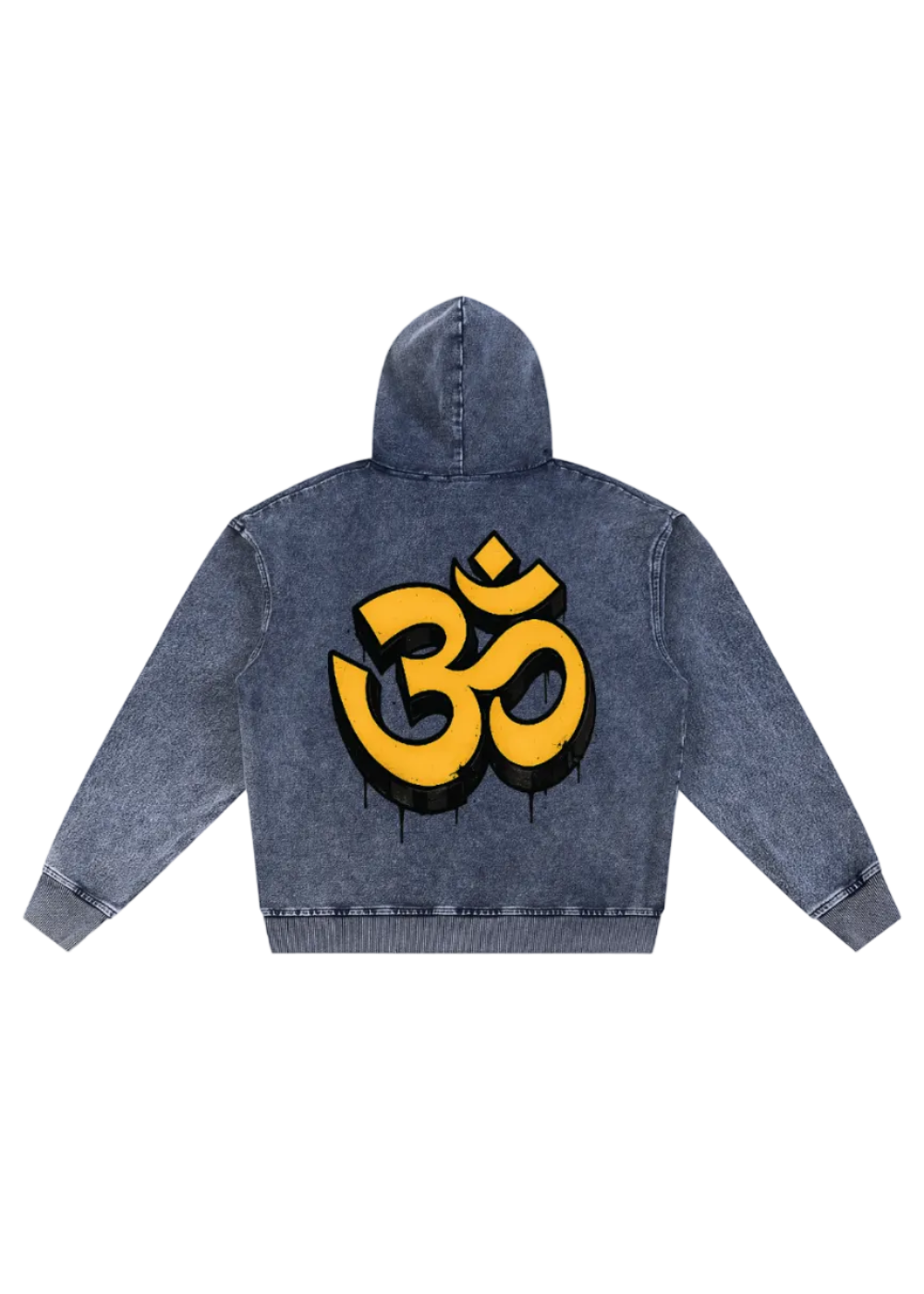 Vintage Graffiti OM Oversized Zip-Up Hoodie