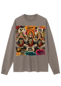 Hanuman Three Wise Monkeys Vintage Washed Long Sleeve