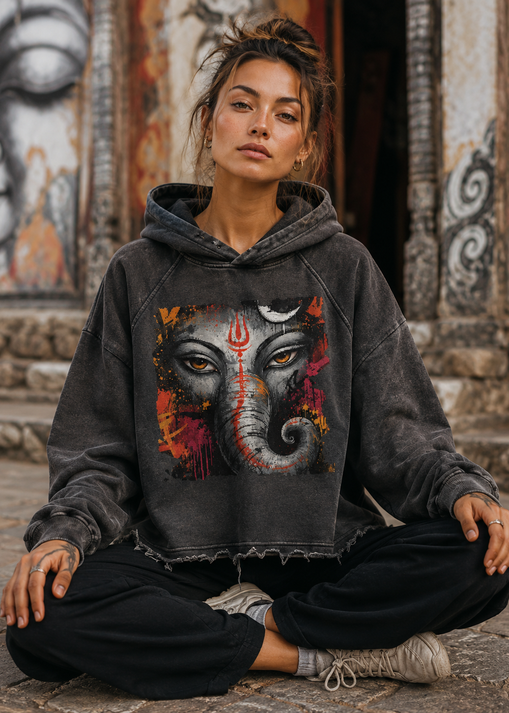 Om Gam Ganapataye Vintage Hoodie