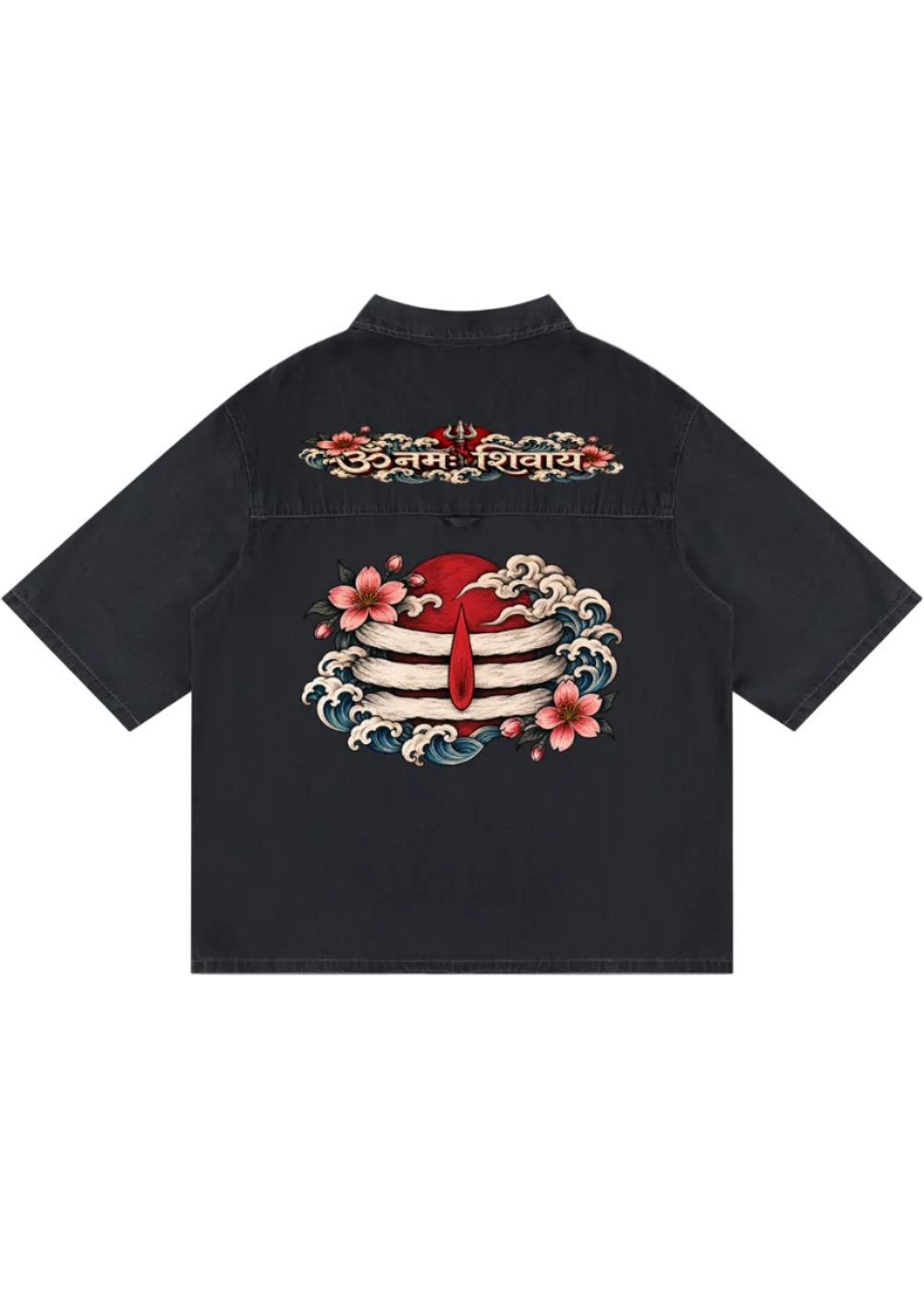 Japanese Cherry Blossom Shiva Vintage Wash Lyocell Shirt