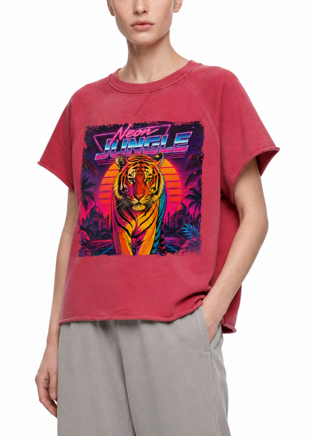 Neon Jungle Tiger Vintage Tee