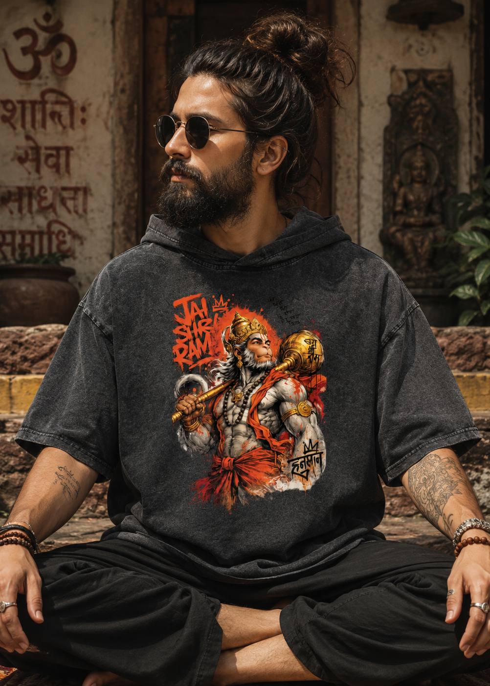 Hanuman Graffiti Spirit Hooded Tee