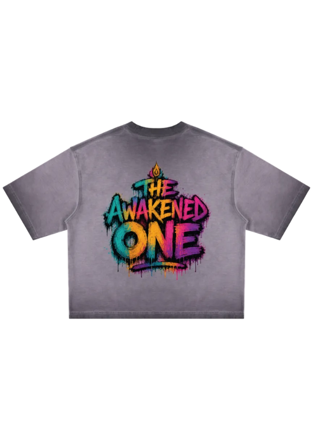 Awakened One Buddha Graffiti Reverse Dyed Boxy T-Shirt