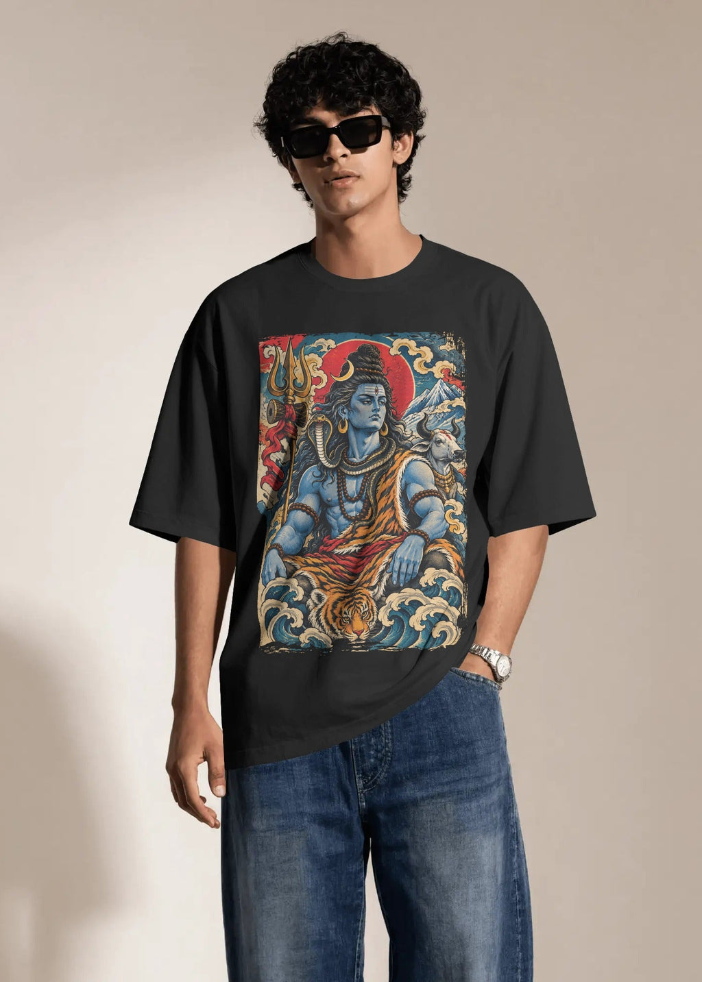 Traditional Japanese Tattoo Lord Shiva T-Shirt
