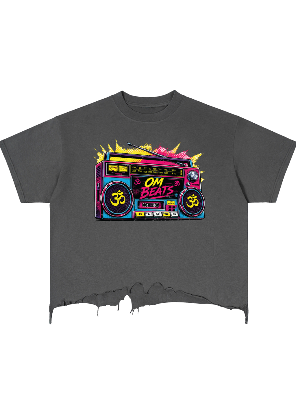 OM Beats Retro Radio Vintage Wash Tee