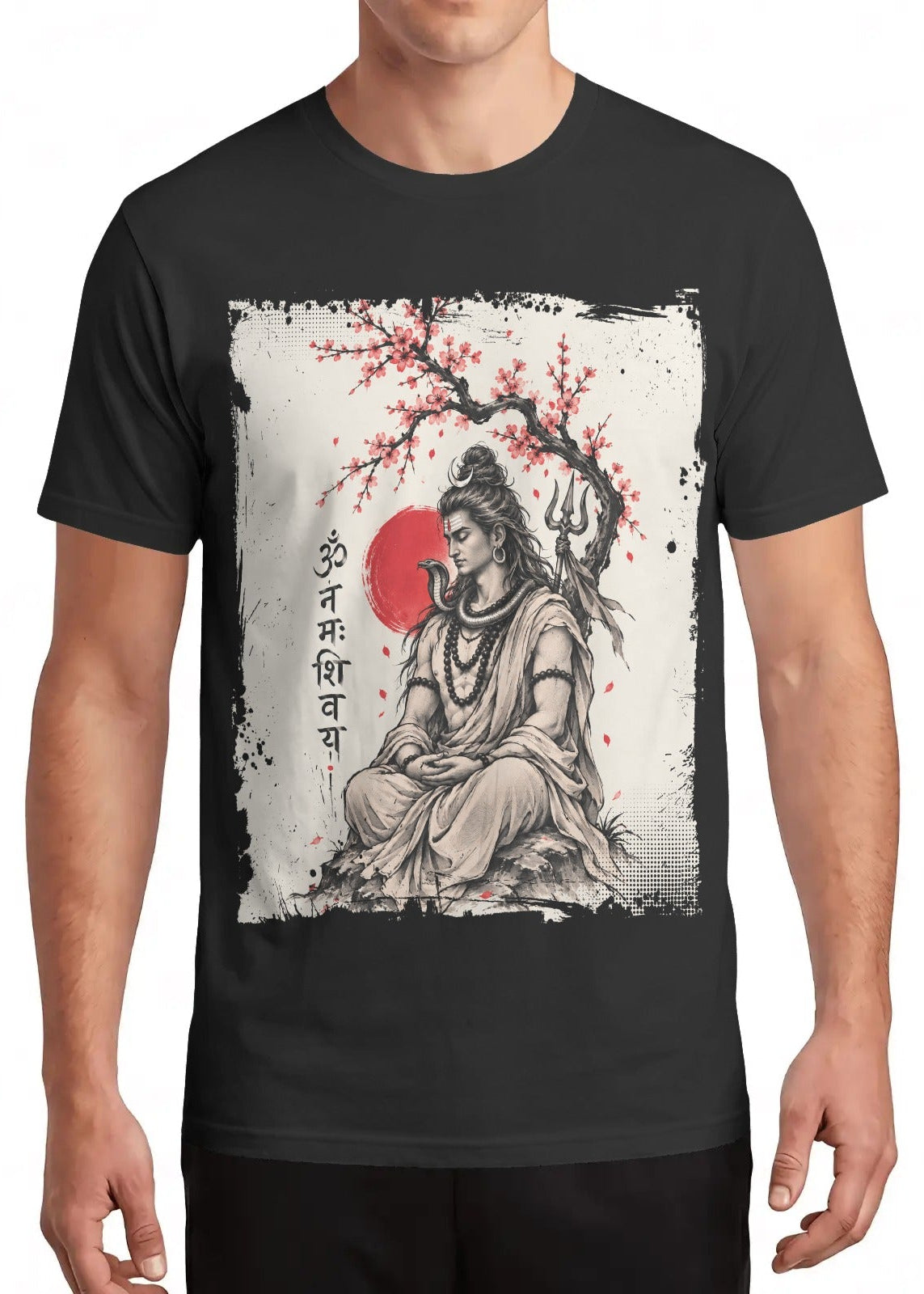 Lord Shiva Sakura Meditation T-Shirt